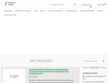 Tablet Screenshot of fundacjaimago.pl
